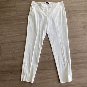 *NEW* Theory white ankle zip pants